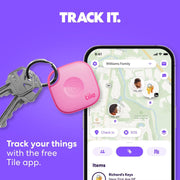 Tile by Life360 Mate (2024) Bluetooth Tracker, Keys Finder and Item Locator for Keys, Bags and More. Phone Finder. Both iOS and Android Compatible. 4-Pack (Black)
